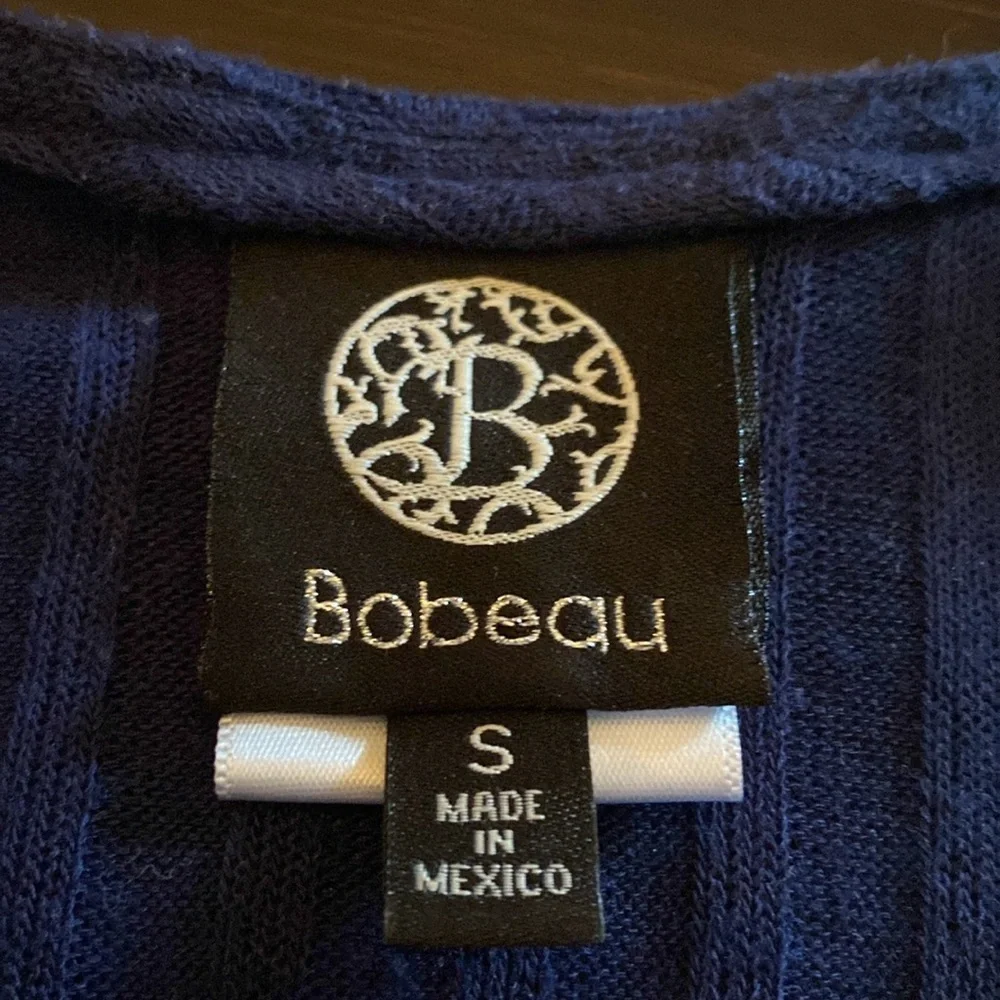 Bobeau Blue Knit Cardigan Lightweight Open-front Cardigan Sweater. Size S.